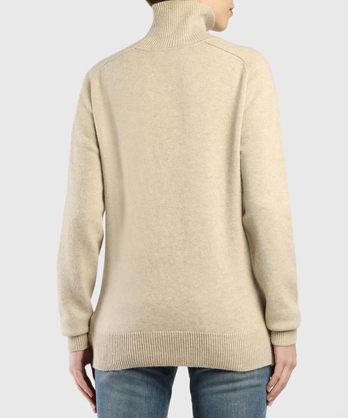 Beige turtleneck sweater | Premium Outlet