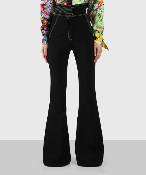 flare leg trousers