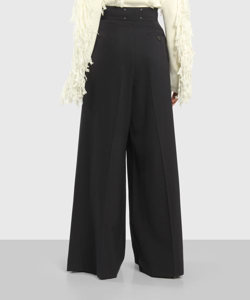 Wide-leg trousers in black | Premium Outlet