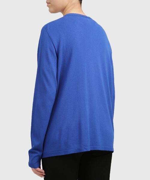 Straight top and cardigan set in blue 