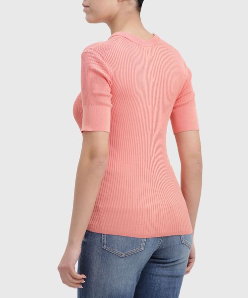 Short sleeve jumper in pink | Premium 