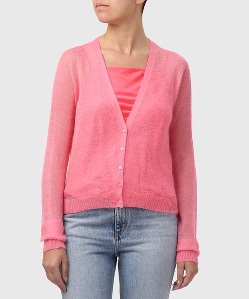 Buttoned cardigan in pink | Premium Outlet