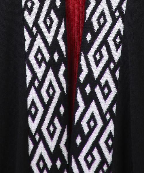 Patterned cardigan in black | Premium 