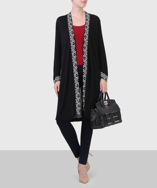 Patterned cardigan in black | Premium 