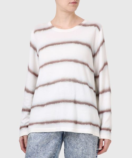 Striped jumper in white | Premium Outlet