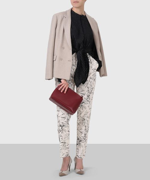 Flower printed trousers in white | Premium Outlet